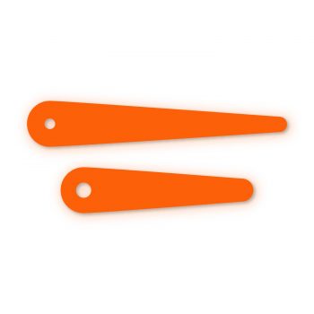 What the Clock - wijzers neon oranje - hands neon orange